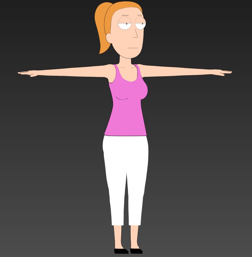 Rick and Morty: Summer Smith 3D model pack (FBX/Blender)