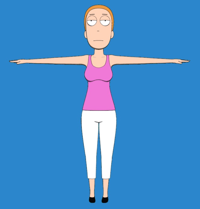 Rick and Morty: Summer Smith 3D model pack (FBX/Blender)