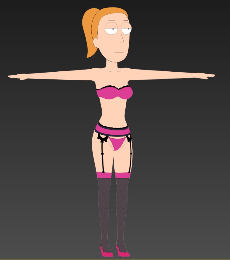 Rick and Morty: Summer Smith 3D model pack (FBX/Blender)