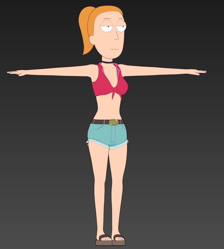 Rick and Morty: Summer Smith 3D model pack (FBX/Blender)