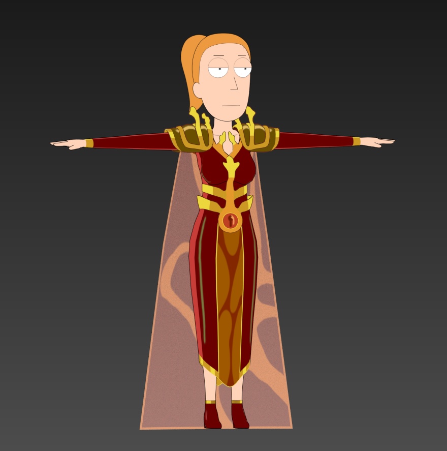 Rick and Morty: Summer Smith 3D model pack (FBX/Blender)