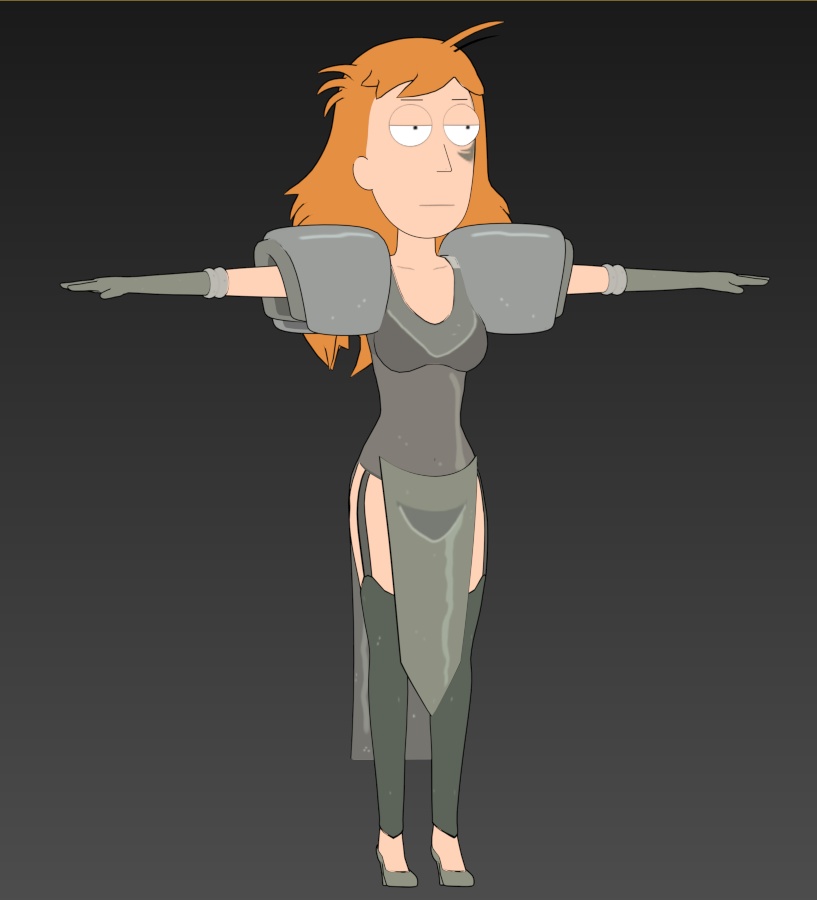 Rick and Morty: Summer Smith 3D model pack (FBX/Blender)