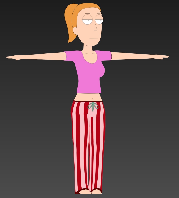 Rick and Morty: Summer Smith 3D model pack (FBX/Blender)