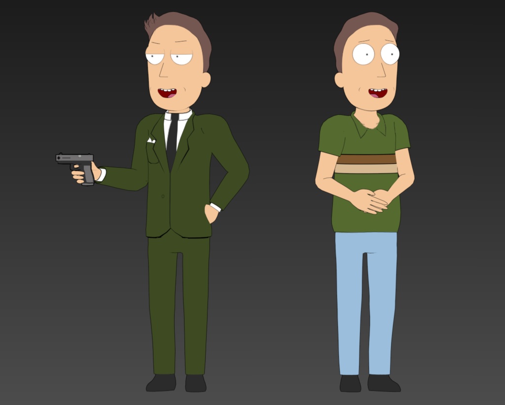 Rick and Morty: Jerry Smith 3D model pack (FBX/Blender)