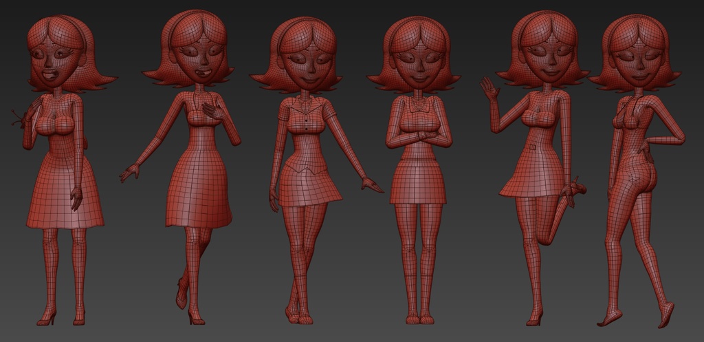 Rick and morty - Jessica model pack for BLENDER 4.1/FBX