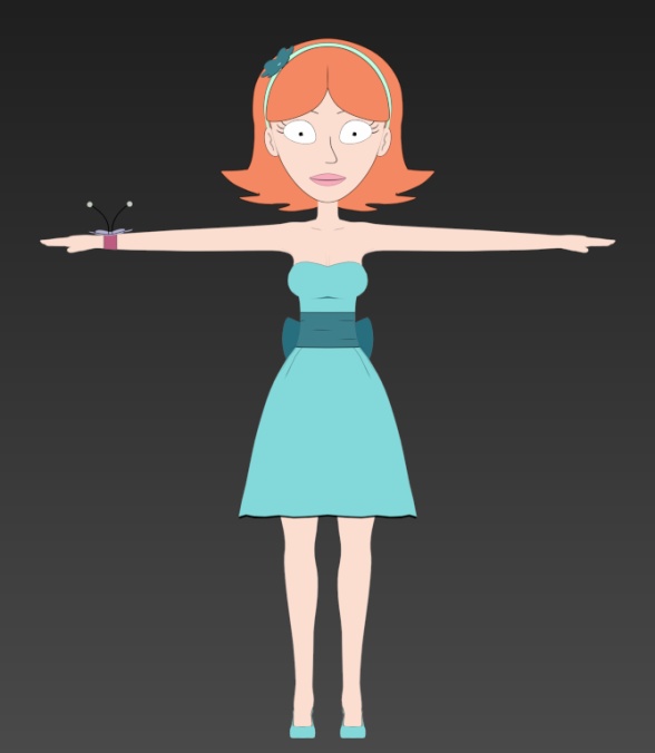 Rick and morty - Jessica model pack for BLENDER 4.1/FBX