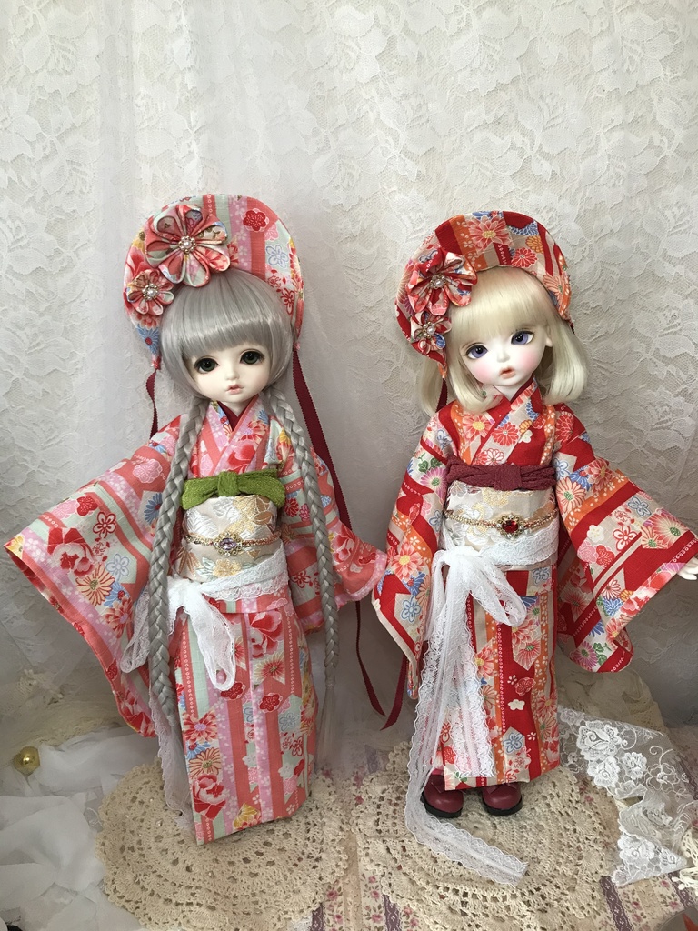 40センチ海外っ子用着物ピンク【即納品】