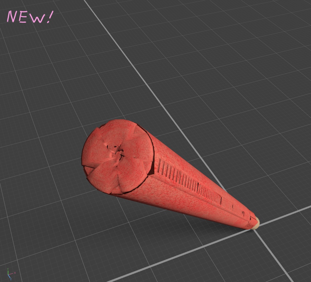 【3D Model】袋竹刀・蟇肌竹刀