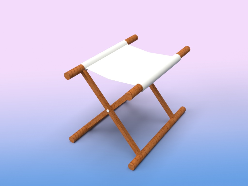 【3D Model】 正気じゃない時に作った床几