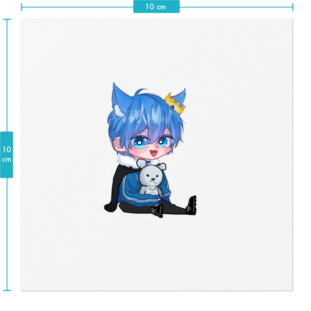 魔王とくまのステッカー