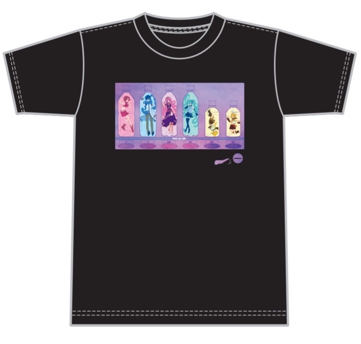ボカロ自販機柄Tシャツ【Mサイズ/ブラック】