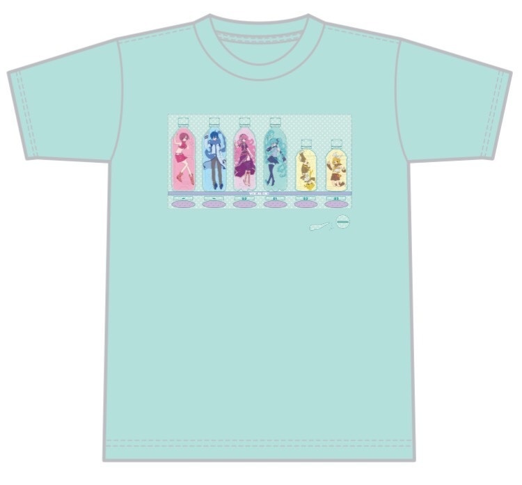 ボカロ自販機柄Tシャツ【Mサイズ/ミント】