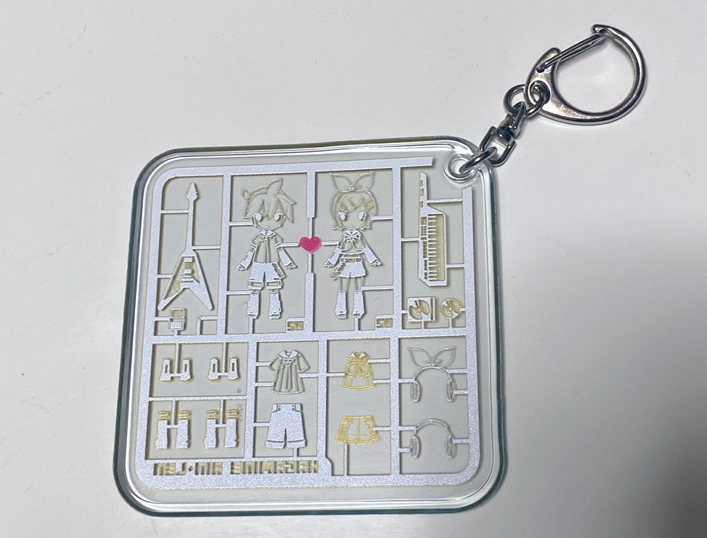 プラモ柄やわらかキーホルダー(鏡音リン•鏡音レン)