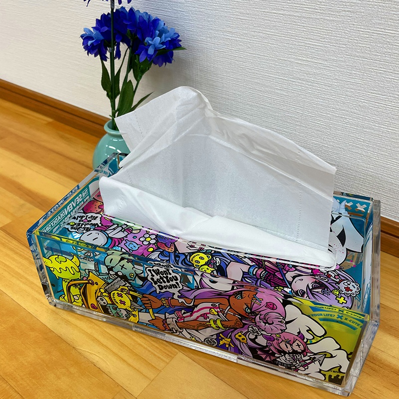 アクリルティッシュケース［グリーン］