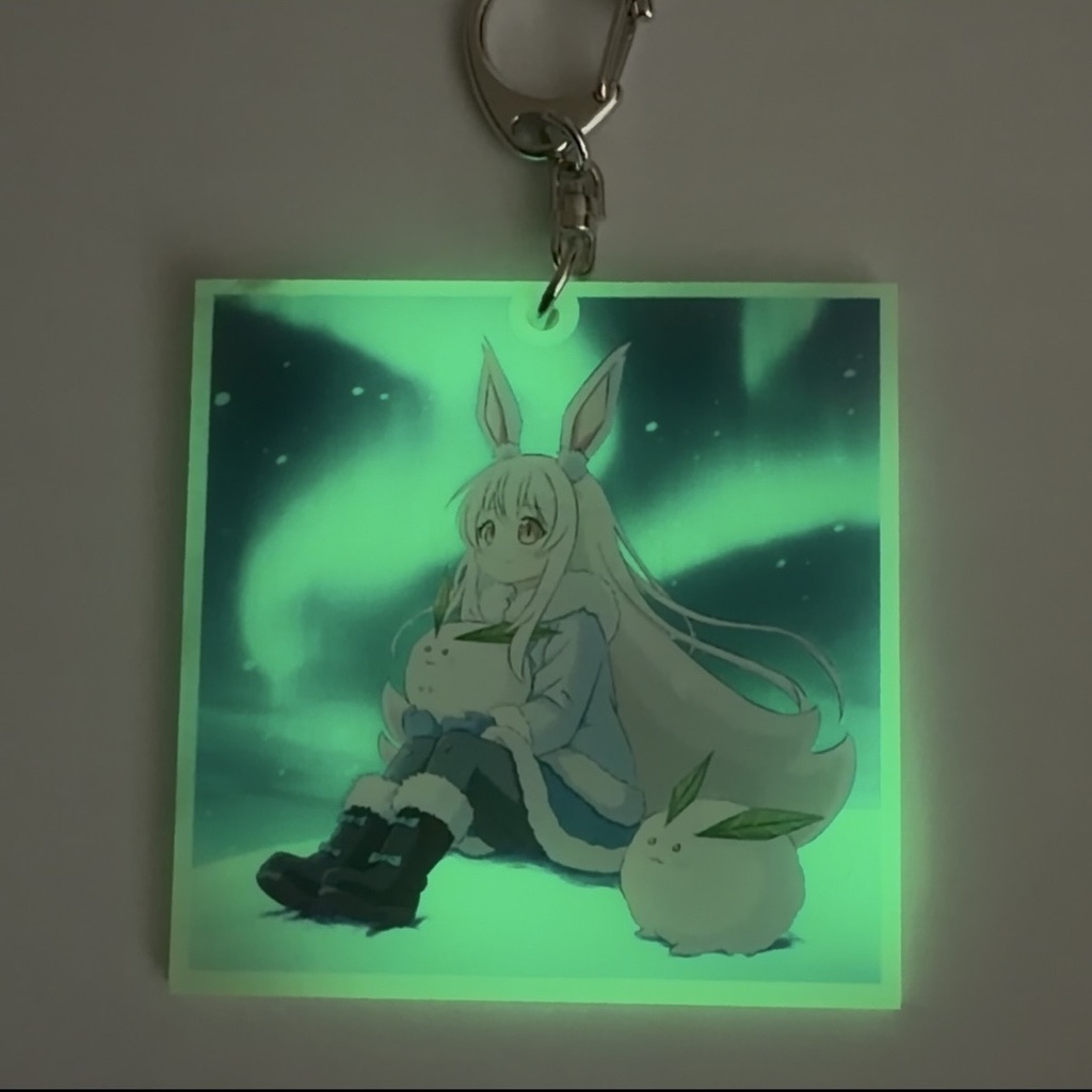 蓄光アクリルキーホルダー【Sunless Blue Polar Night】