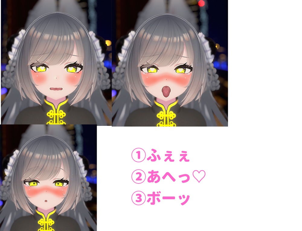 リーファちゃん用表情(FX)6つセット♡R-18系表情