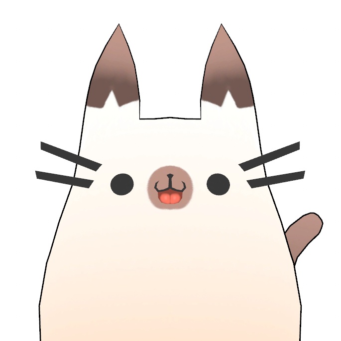 【PC/Quest】ねこ!(アイボリー)【VRChatアバター】