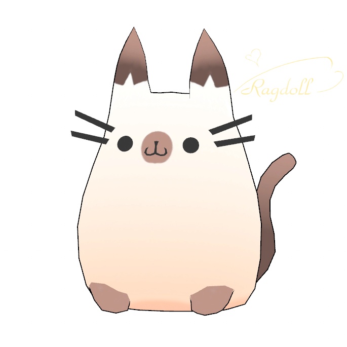 【PC/Quest】ねこ!(アイボリー)【VRChatアバター】