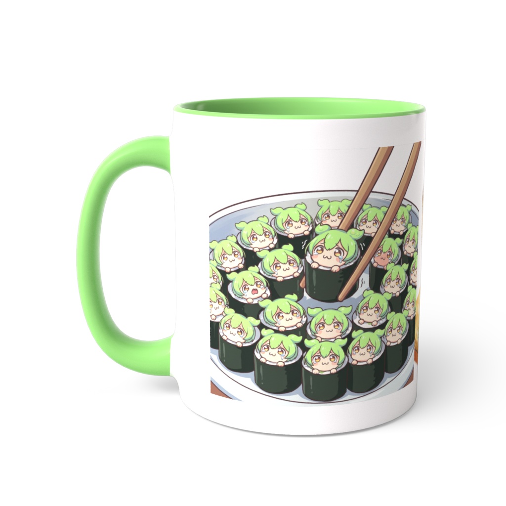【Zundamon/ずんだもん】Coffee Mug (Zundamon Cramming Chaos) Sushi
