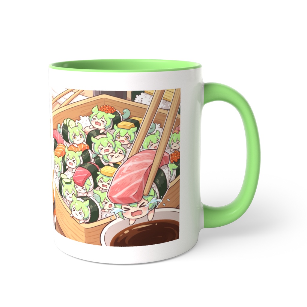 【Zundamon/ずんだもん】Coffee Mug (Zundamon Cramming Chaos) Sushi