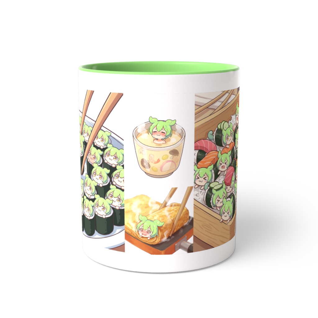 【Zundamon/ずんだもん】Coffee Mug (Zundamon Cramming Chaos) Sushi