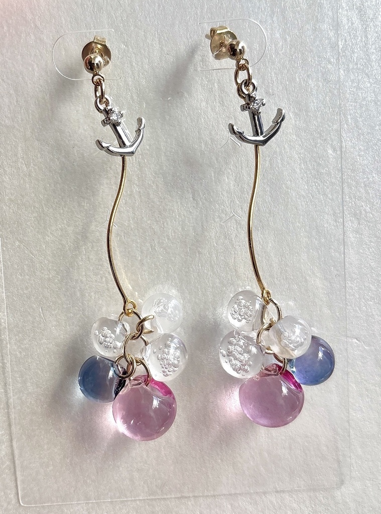海イメージ創作ピアス