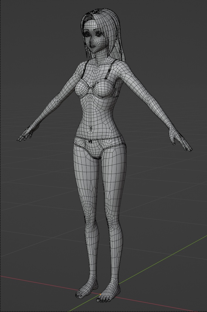 女性セルルックモデルデータ