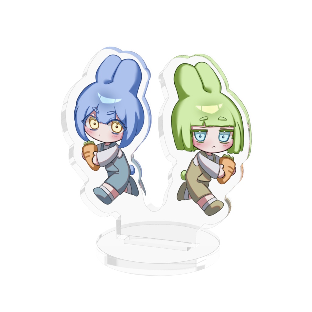 双子うさぎ「ちまきくん」「かしわくん」アクリルフィギュア