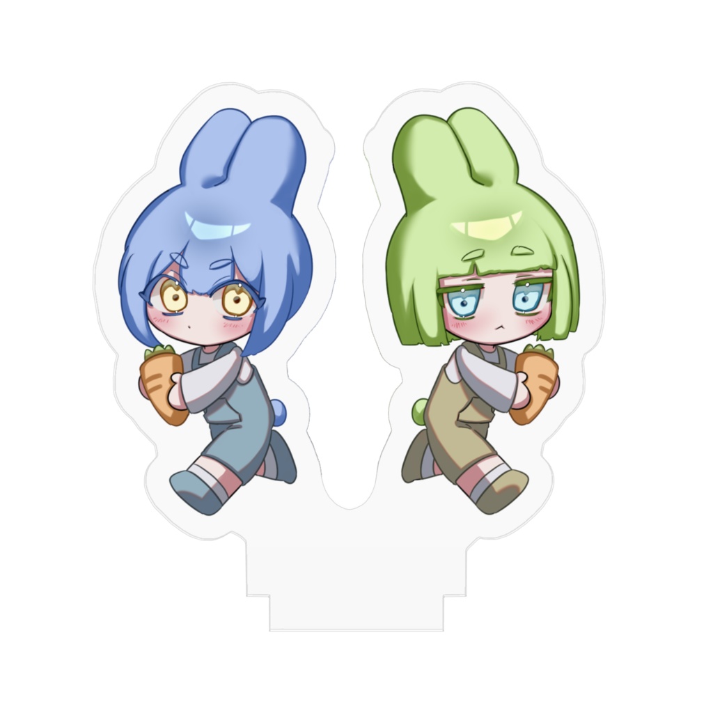 双子うさぎ「ちまきくん」「かしわくん」アクリルフィギュア