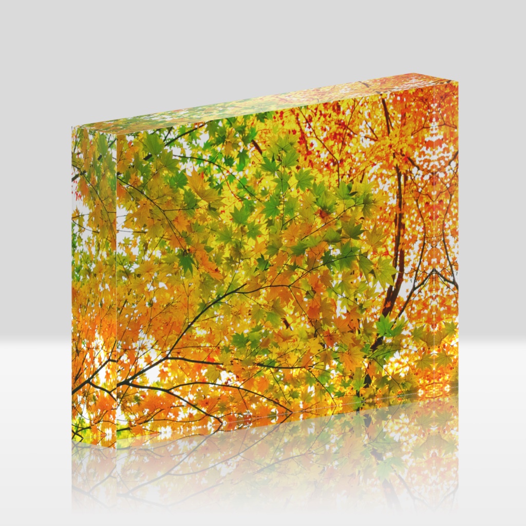 紅葉のアクリルブロック