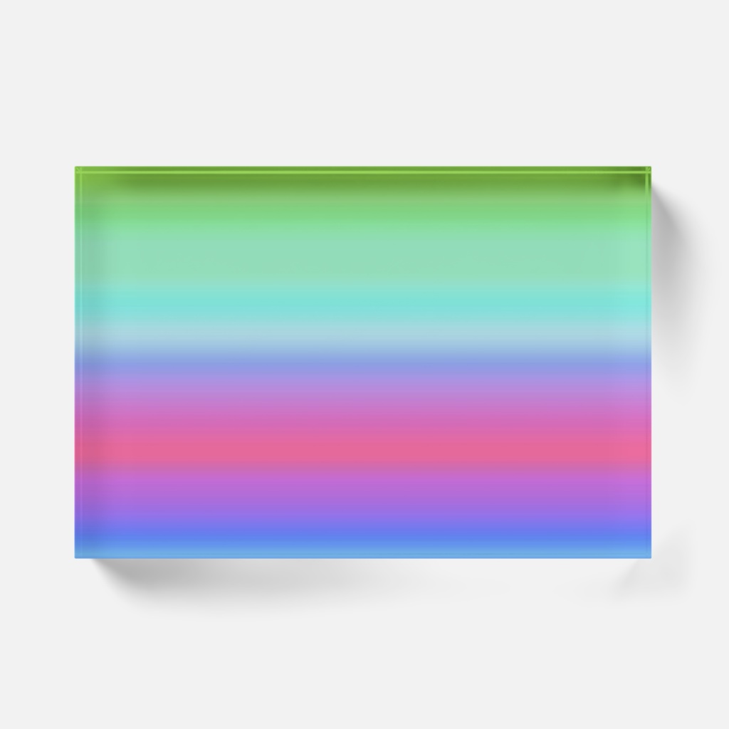 虹色アクリルブロック