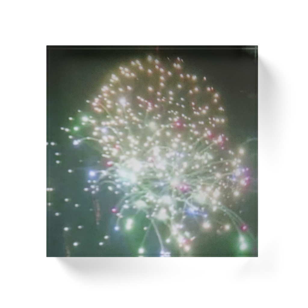 花火のアクリルブロック
