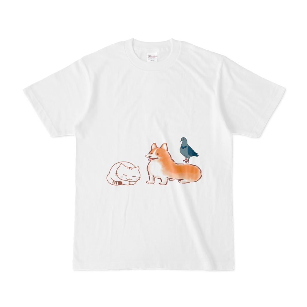 幸せな動物のTシャツ