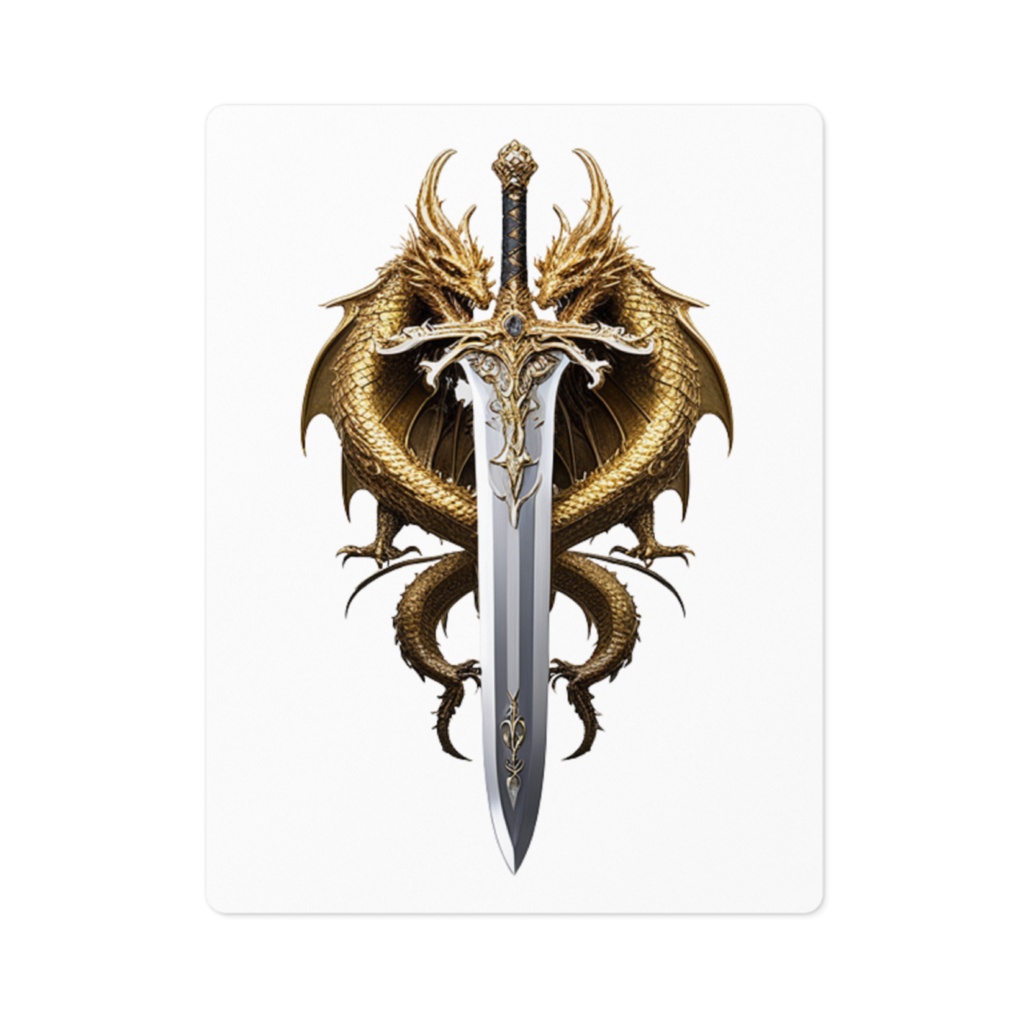 ドラゴンと剣 ステッカー