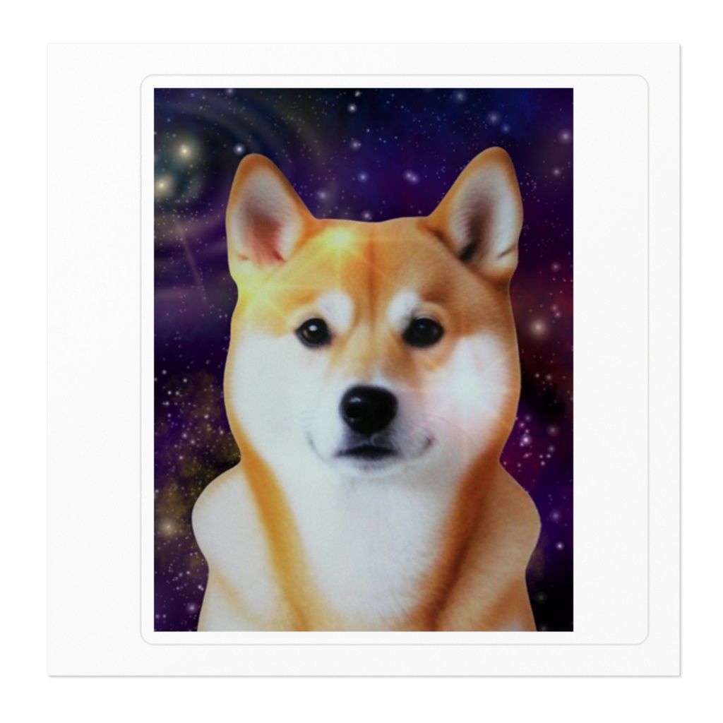 わんちゃん宇宙にいく ステッカー