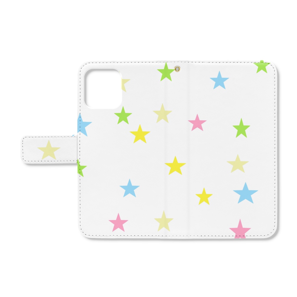 星型　手帳型iPhoneケース