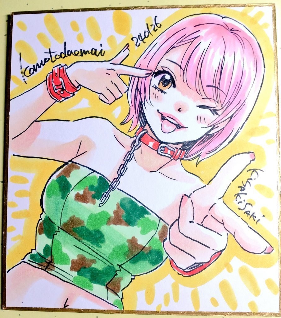 ミニ色紙アナログ原画１点きさきさき！