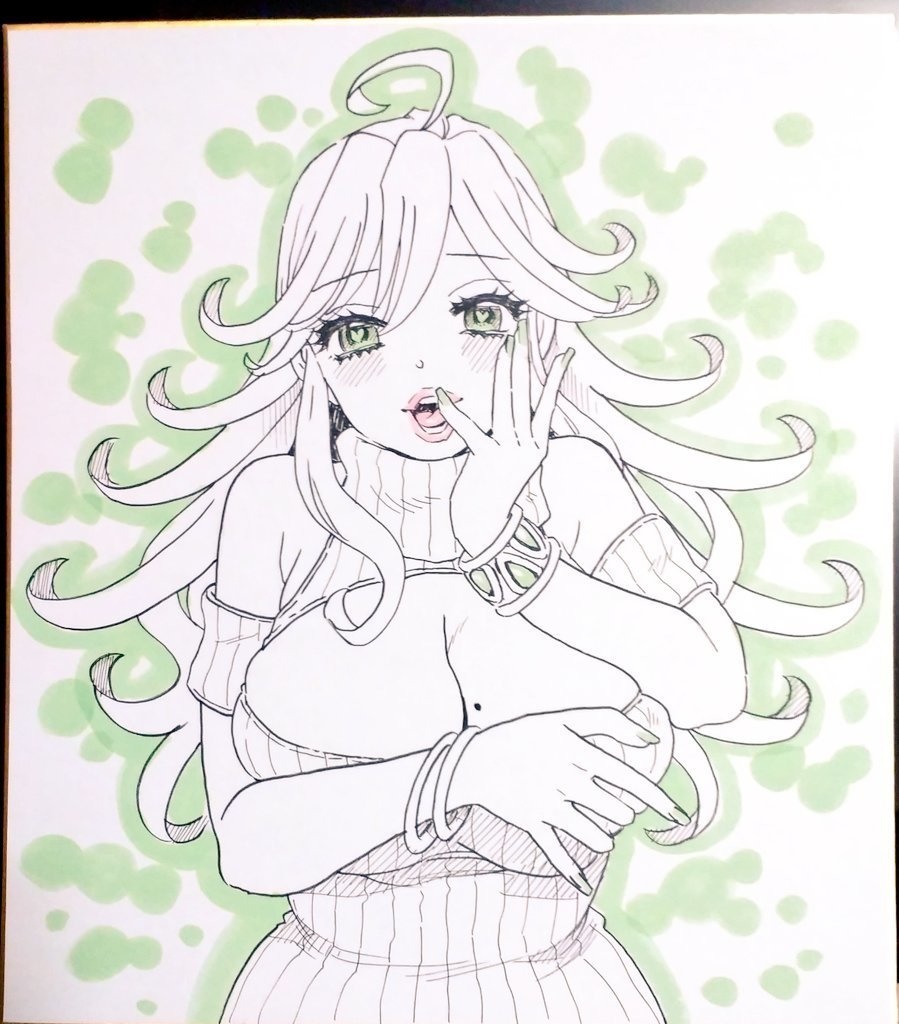 24cm×27cm色紙アナログ原画１点教えて！アイリーン