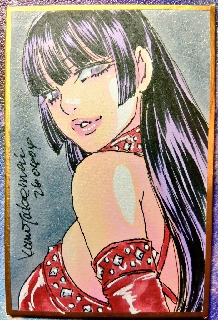 豆色紙60×90ｍｍアナログ手描き1点物原画　欲しいの?