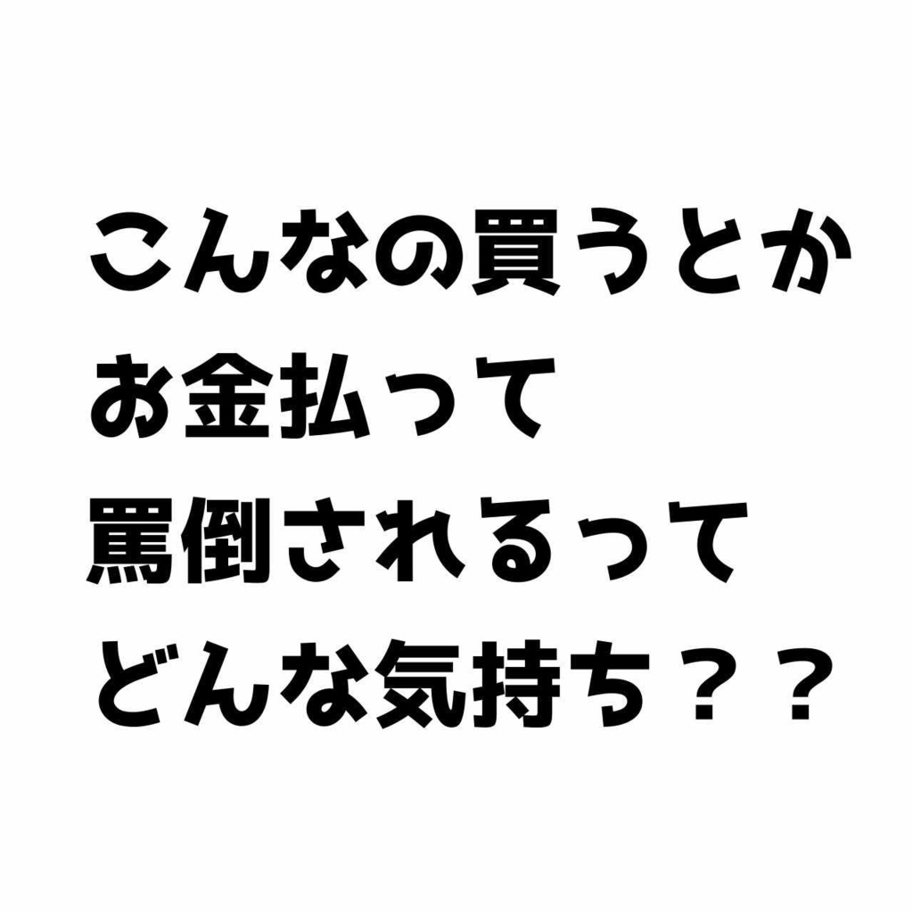 【買う意味わからん】過去一罵ってます【責任はとれません】