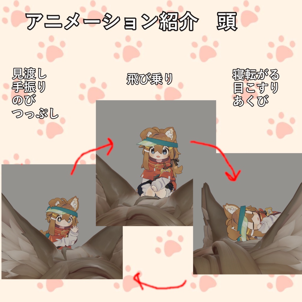 【体験版無料・アプデ・半額🎁】小さくしたアバターを乗せて、アニメーション/Doll Follow System