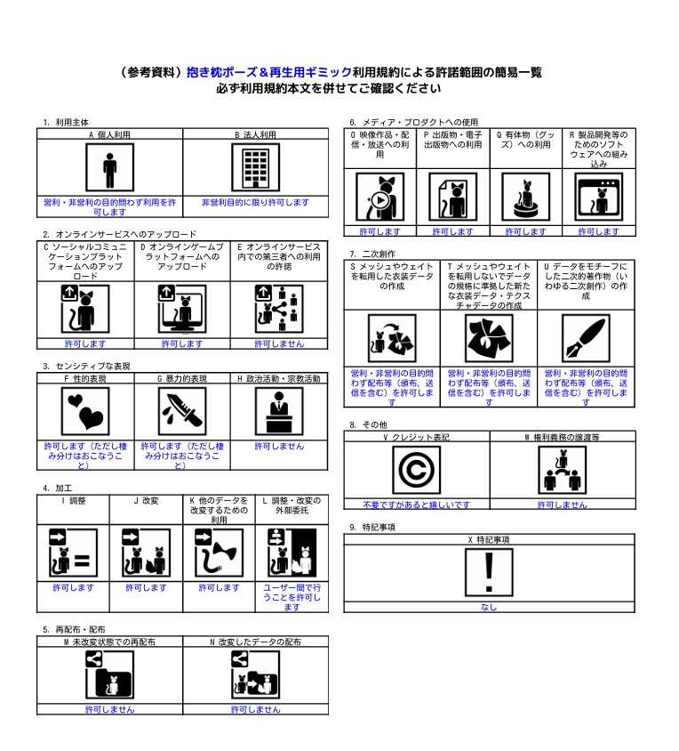 【Free/MA対応】抱き枕ポーズ&再生用ギミック