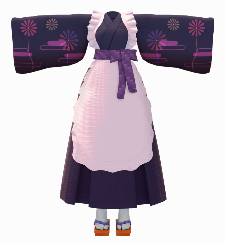 【3アバター対応】小振袖メイド