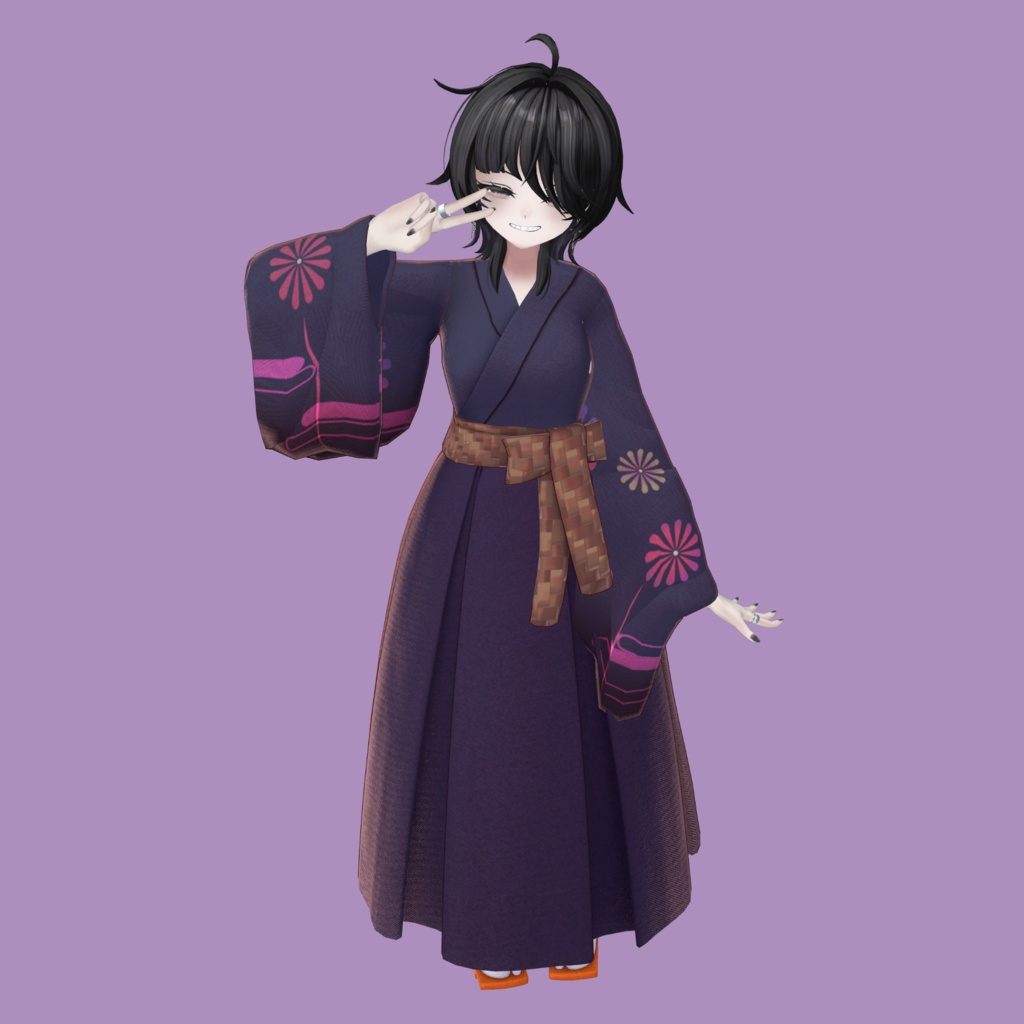 【3アバター対応】小振袖メイド