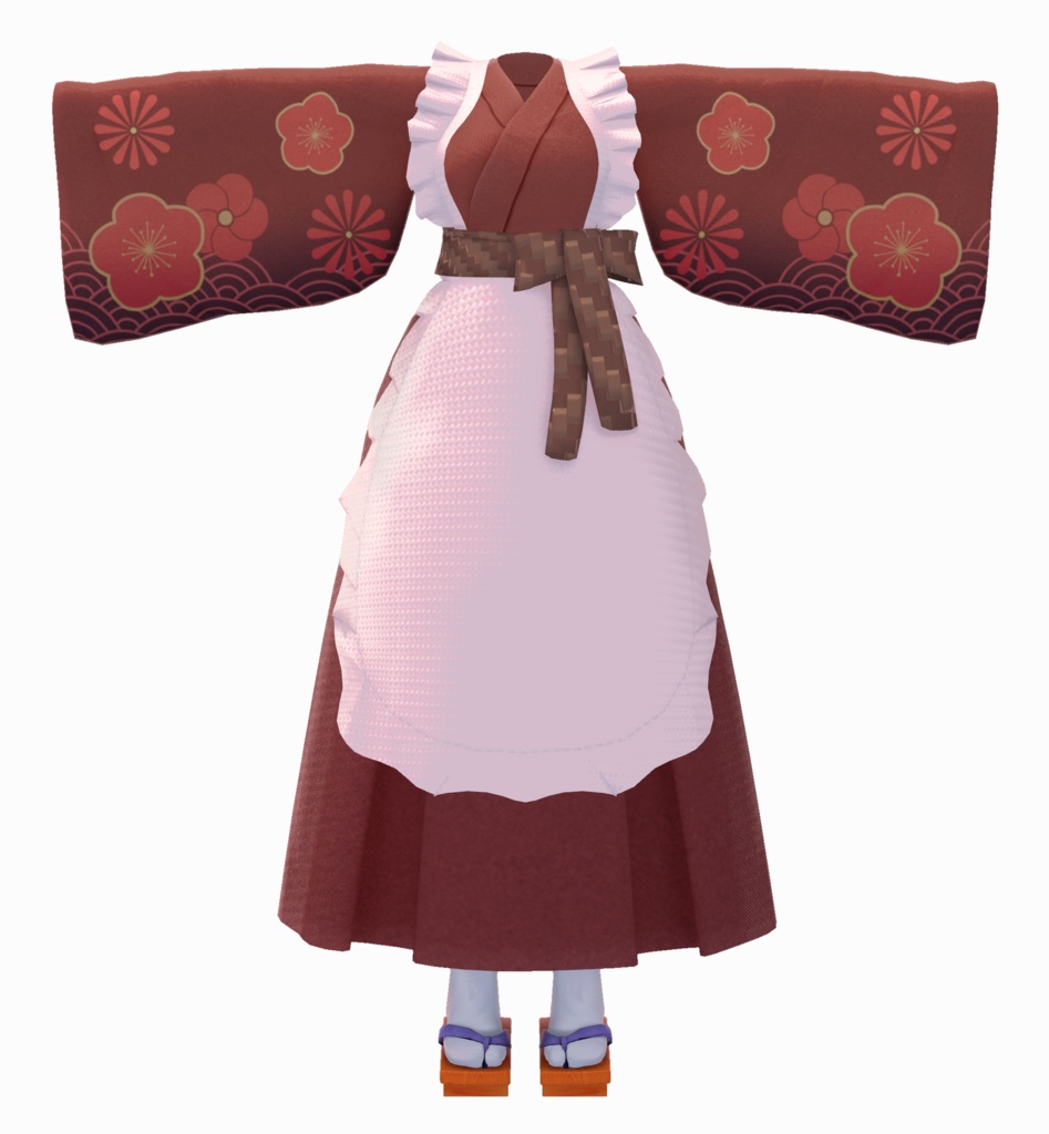 【3アバター対応】小振袖メイド