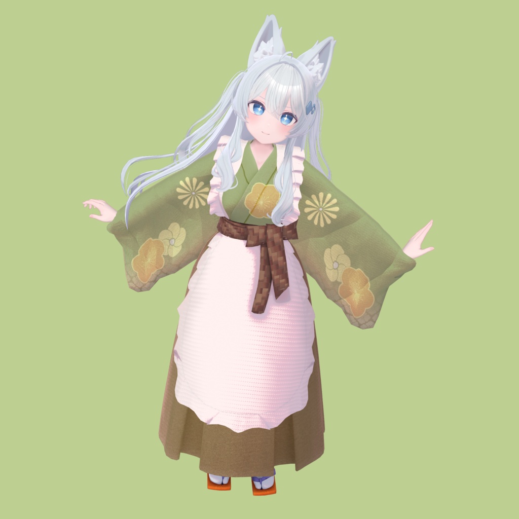 【3アバター対応】小振袖メイド