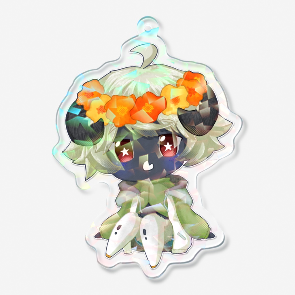 きらきらホロ花冠アクキー