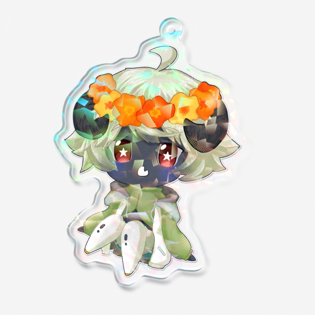 きらきらホロ花冠アクキー