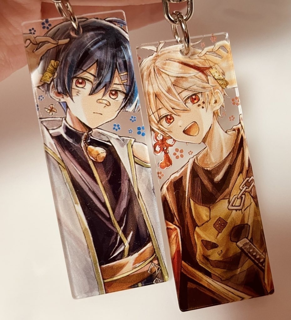 短冊型アクリルキーホルダー