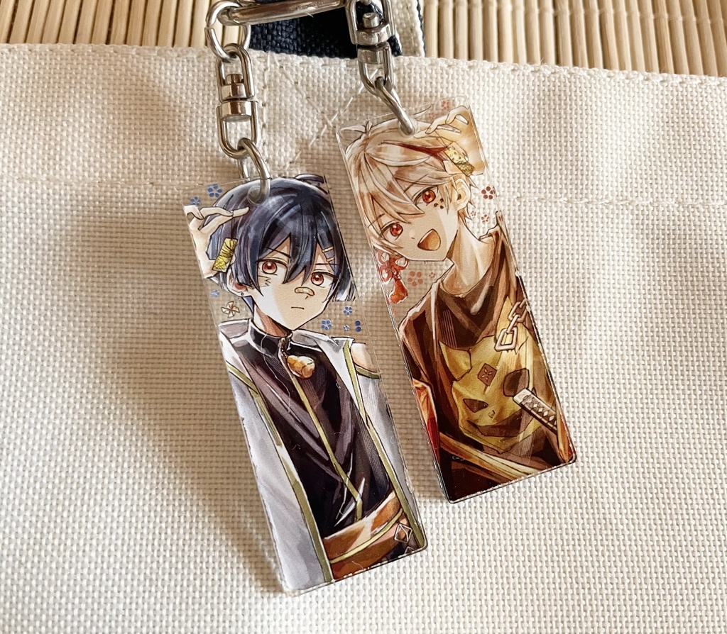 短冊型アクリルキーホルダー